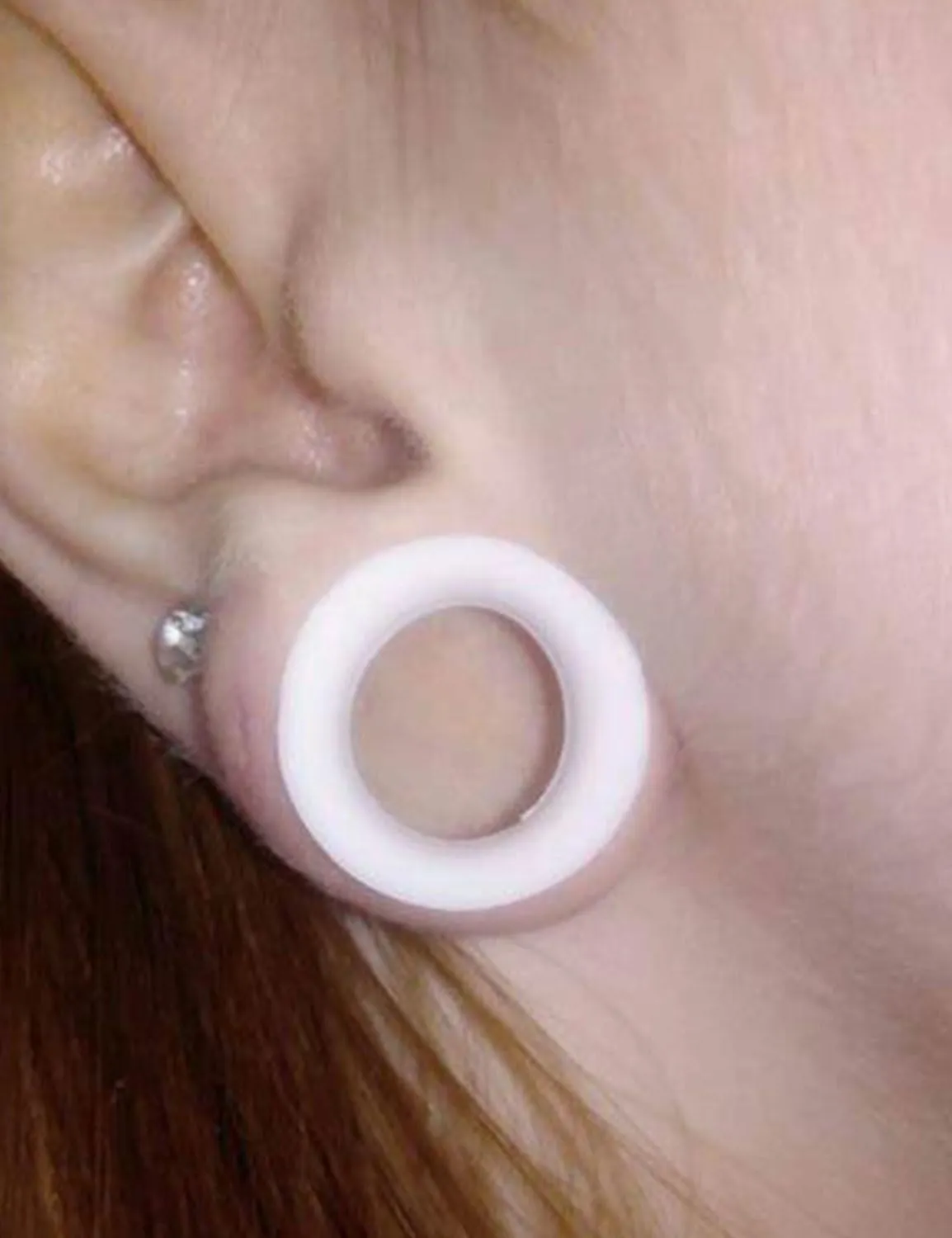 10G 8G 6G 4G 2G 0G 00G 12mm 14mm 16mm 18mm 20mm Thin White Silicone Ear Gauges for Ear Silicone Ear Plugs Gauge Tunnels Double Flared Flexible Ear Tunnel Earrings for Women Men