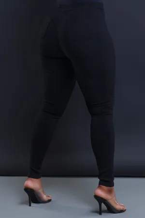 $15.99 Super Swank High Waist Stretchy Jeans - Black