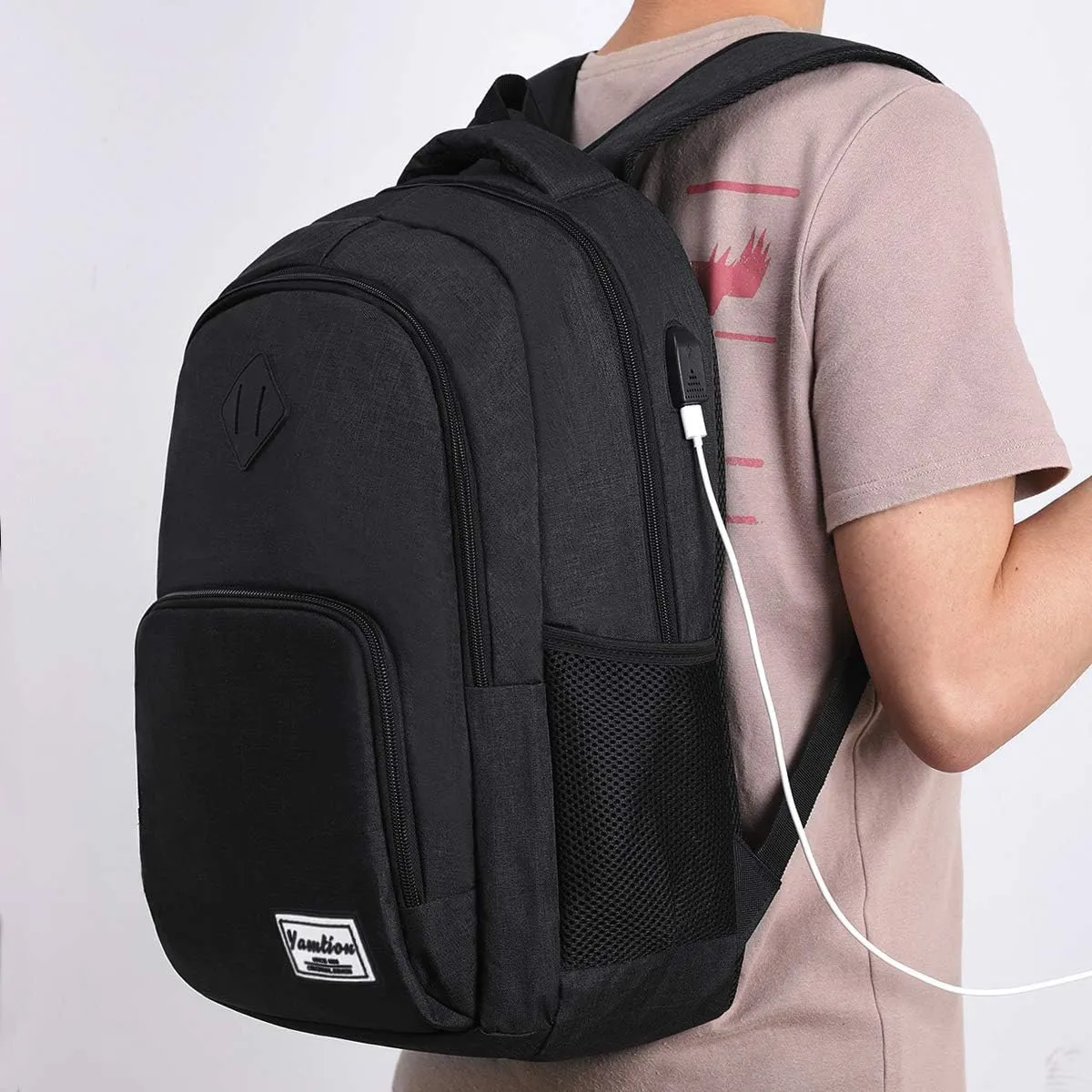 17.3 Inch Large Backpack for Men and Women,School Backpack for Teenager,Travel Laptop Bookbag with USB Charging port for Business Work College Travel Trip