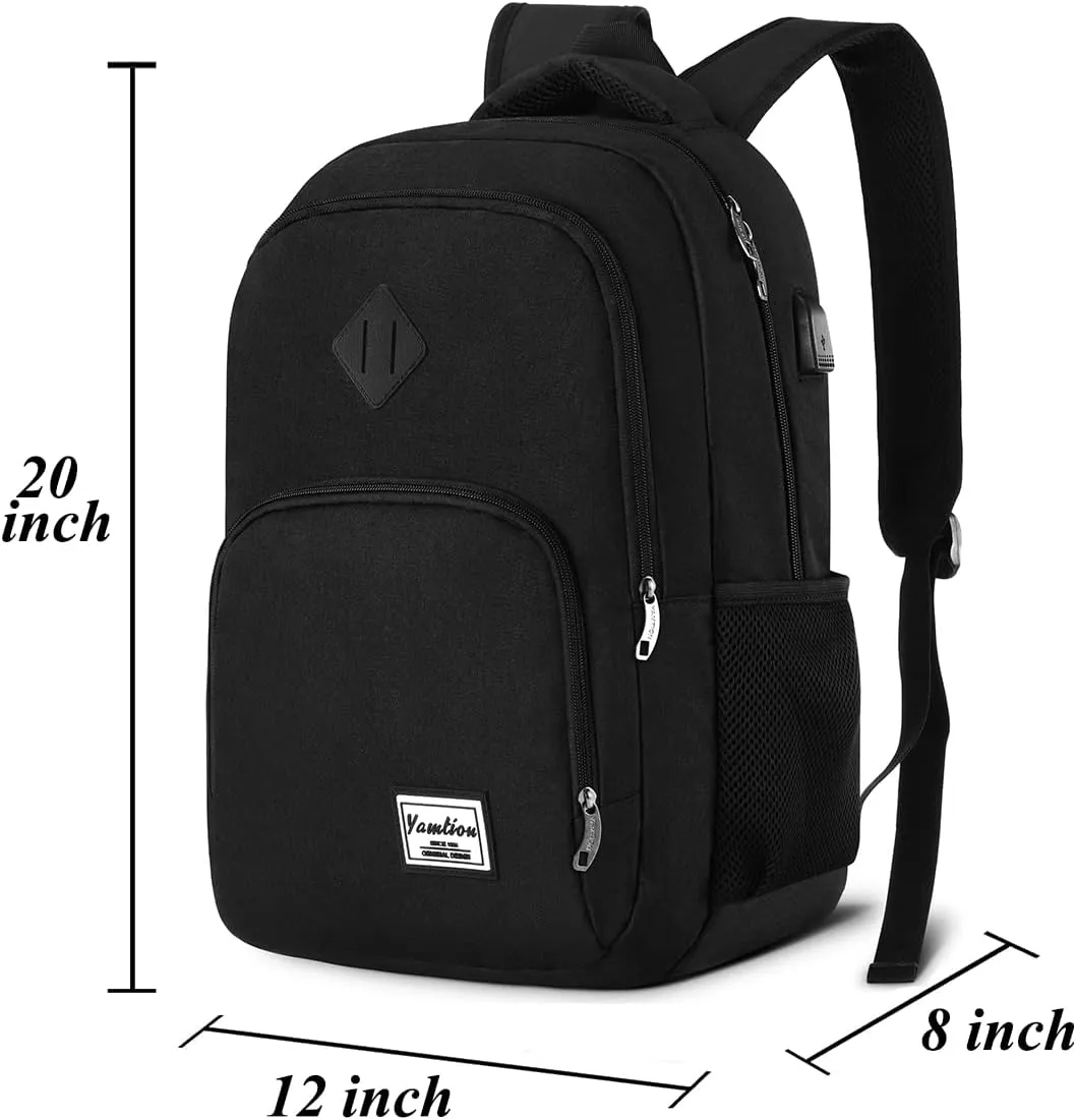 17.3 Inch Large Backpack for Men and Women,School Backpack for Teenager,Travel Laptop Bookbag with USB Charging port for Business Work College Travel Trip