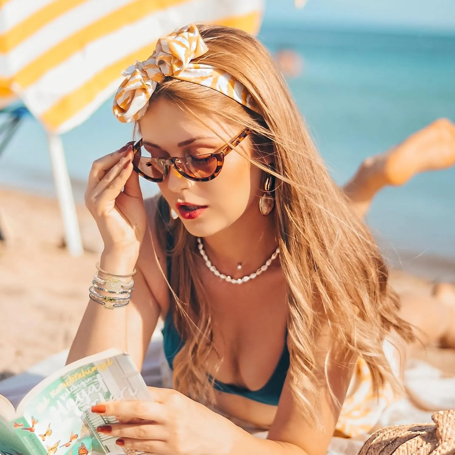 18 Pcs Boho Surfer Bracelet Anklet Adjustable Beaded Anklets Handmade Braided Bracelet Colorful Anklet Summer String Rope Friendship Bracelets Waterproof Beach Bracelet Boho Jewelry for Women Men