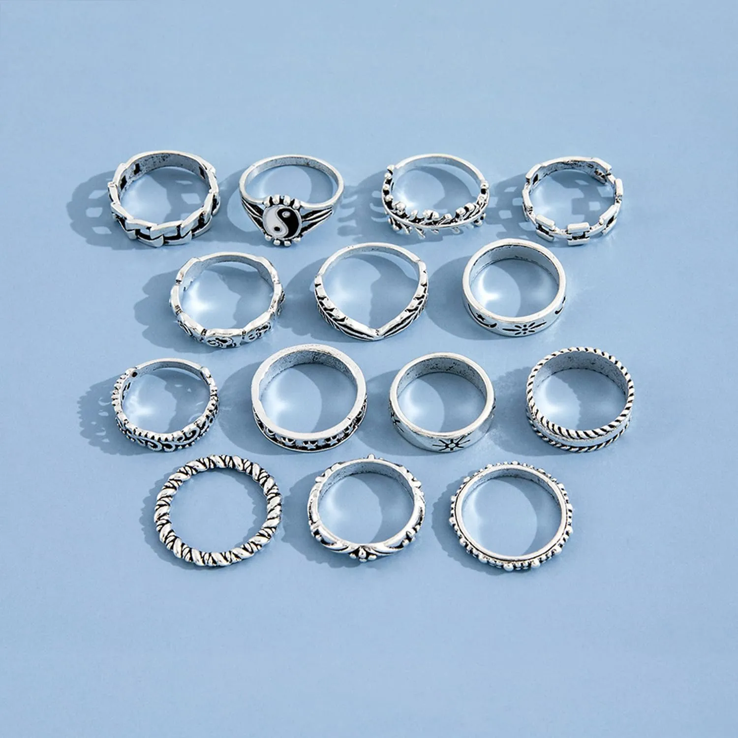 22 Pcs Gold Knuckle Rings Set for Women Gold Plated Ring Sets Dainty Simple Gold Rings Non Tarnish Stackable Rings Adjustable Rings Set Jewelry