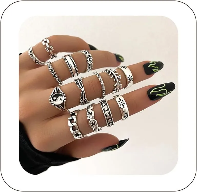22 Pcs Gold Knuckle Rings Set for Women Gold Plated Ring Sets Dainty Simple Gold Rings Non Tarnish Stackable Rings Adjustable Rings Set Jewelry