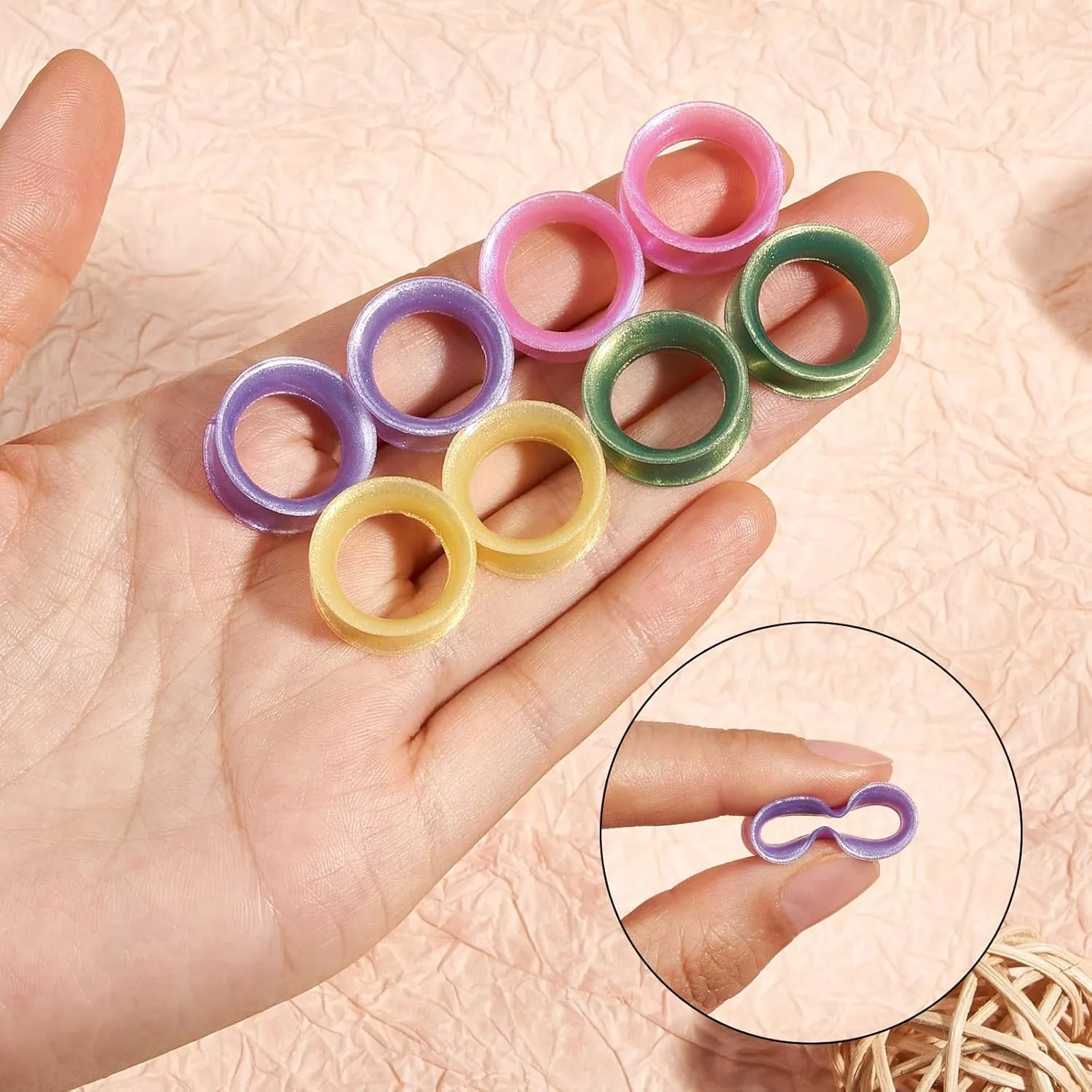 24PCS Pearl Glossy Silicone Ear Tunnels Gauges for Ears Double Flared Flexible Ear Plugs Stretchers Body Piercing Jewelry for Women Men Size 2g-5/8