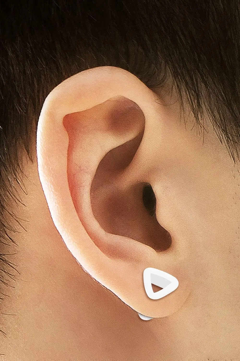 2Pcs Silicone White Flesh double flared Triangle Piercing Jewelry Ear Stretching Gauge Lobe Plug Tunnel Earring More Choices