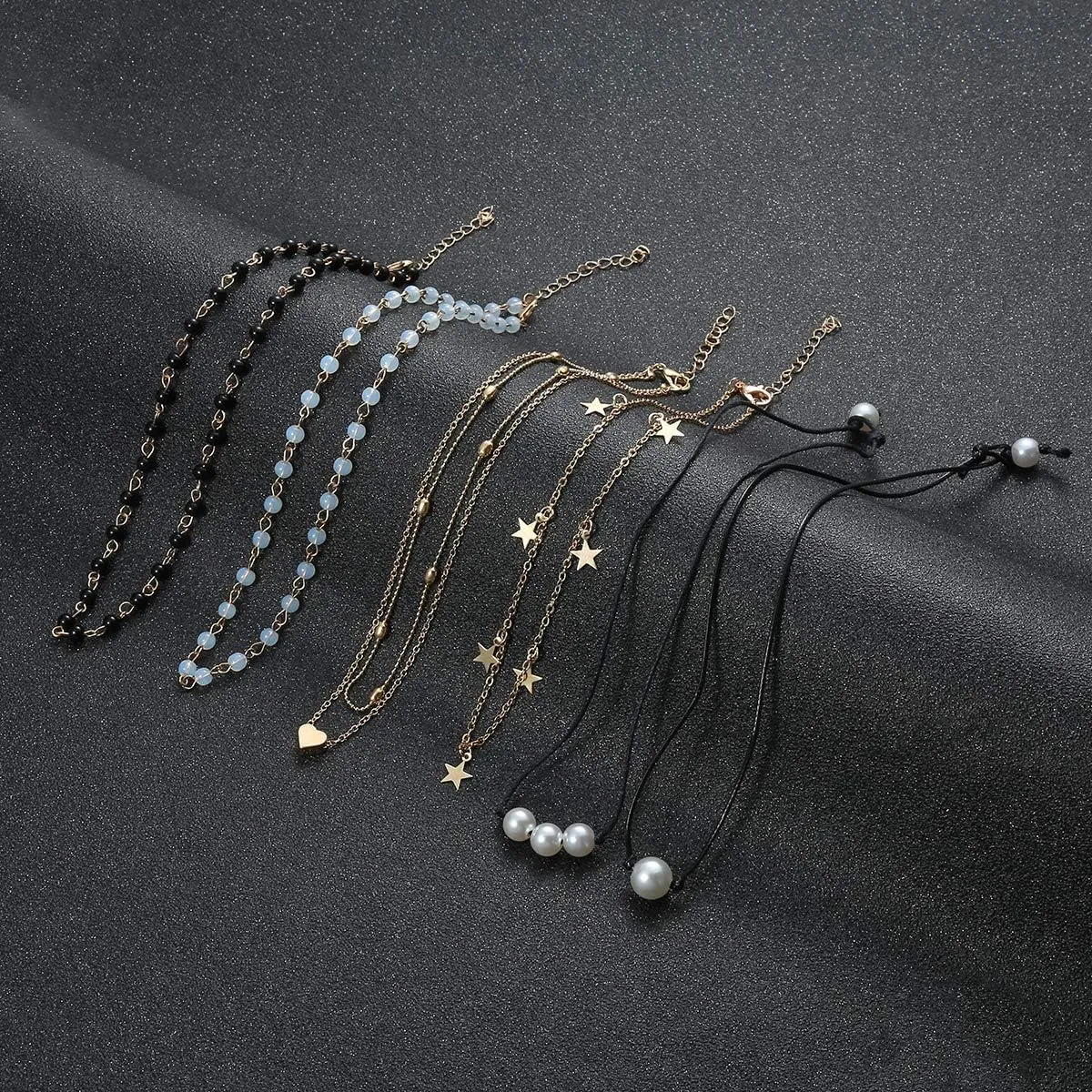 4-12 Pieces Beaded Choker Necklaces for Women Boho Seed Bead Choker Set Hawaiian Handmade Turquoise Beach Beads Necklace Chain Jewelry
