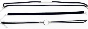 4PCS Black Choker for Women Black Lace Velvet Chocker Set Layered Classic Choker Necklace Velvet Collar Adjustable Gothic Chokers