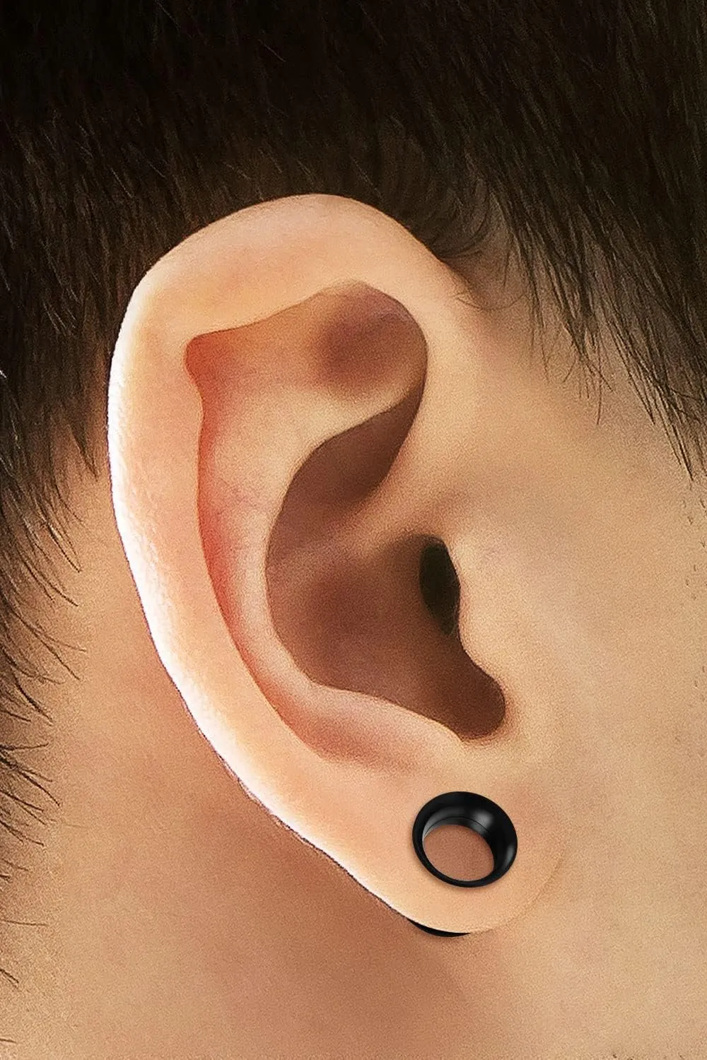 6PCS Silicone Black White Clear Double Flared Saddle Stretcher Ear Tunnel Gauge Plug Earring Lobe Piercing Jewelry Pick Size