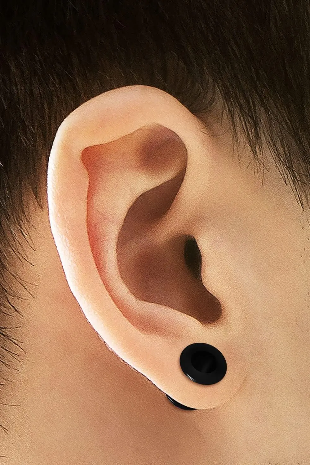 6PCS Silicone Black White Clear Double Flared Saddle Stretcher Ear Tunnel Gauge Plug Earring Lobe Piercing Jewelry Pick Size
