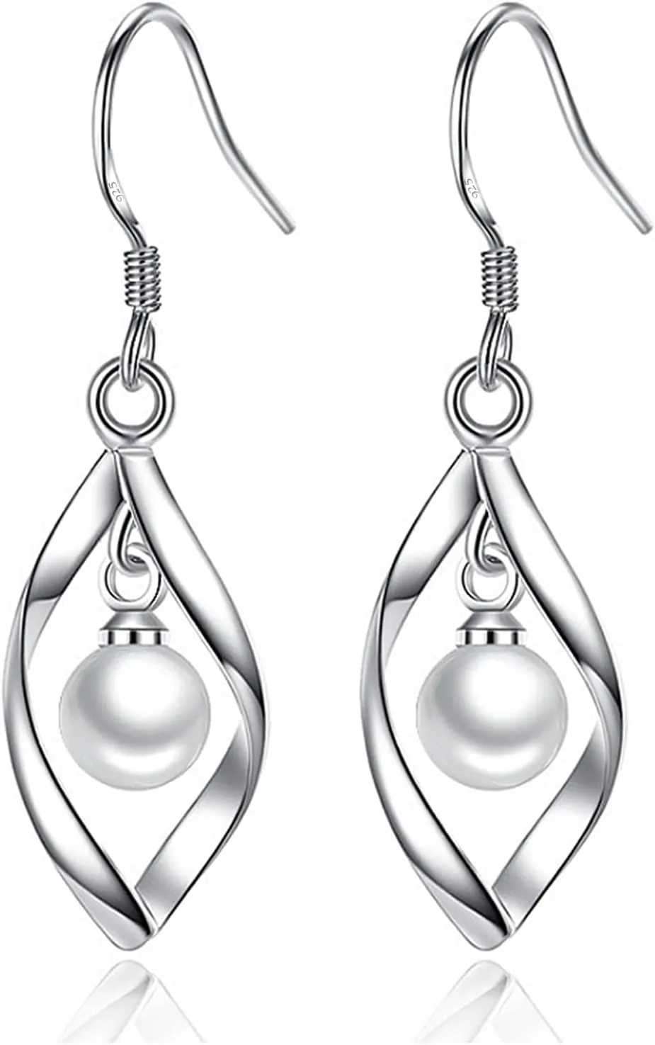 925 Silver Dangle Earrings for Women Hypoallergenic Cute Fashion Teardrop Drop Earrings Sparkly Nickel Free Crystal Hanging Dangly Dangling Earrings Jewelry for Women