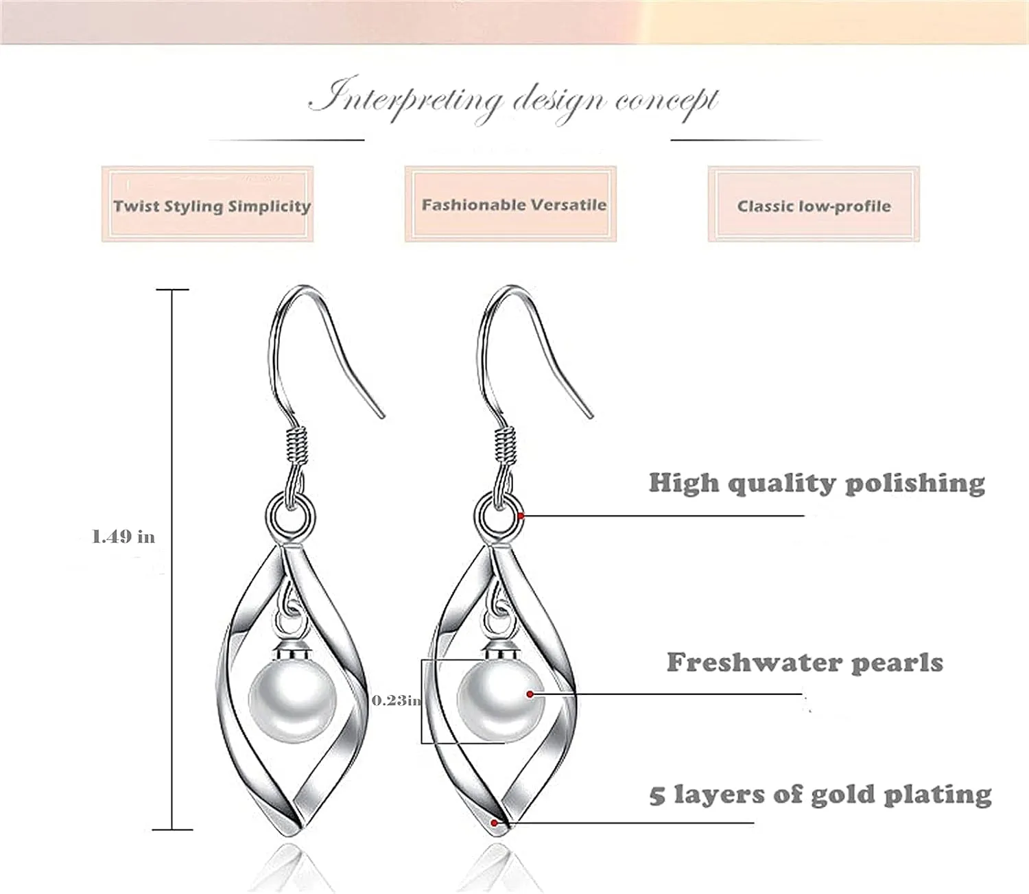 925 Silver Dangle Earrings for Women Hypoallergenic Cute Fashion Teardrop Drop Earrings Sparkly Nickel Free Crystal Hanging Dangly Dangling Earrings Jewelry for Women