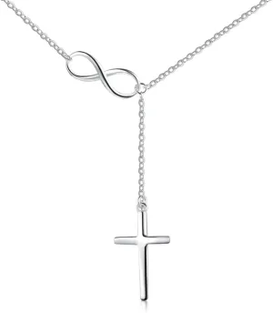925 Sterling Silver Cross Style Pendant Religious Necklace