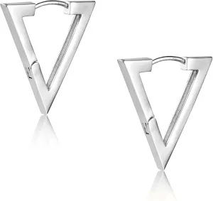 925 Sterling Silver Earrings Star Geometric Rhombus Silver Hoop Earrings for Women Trendy Small Hoop Earrings Silver Hypoallergenic Earrings Small Huggie Hoops Earrings for Jewelry Gifts