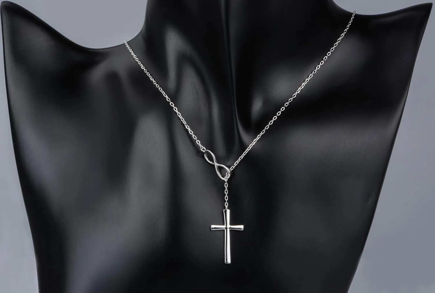 925 Sterling Silver Faith Hope Love Cross Pendant Necklace for Women Christian Birthday Christmas Jewelry Gift