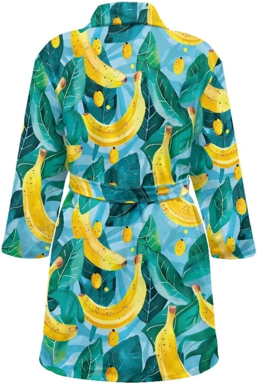 AFPANQZ Women's Bathrobe Long Sleeves Sleepwear with Pockets Girls Soft Pajama Tie Knee Length Wedding Robe