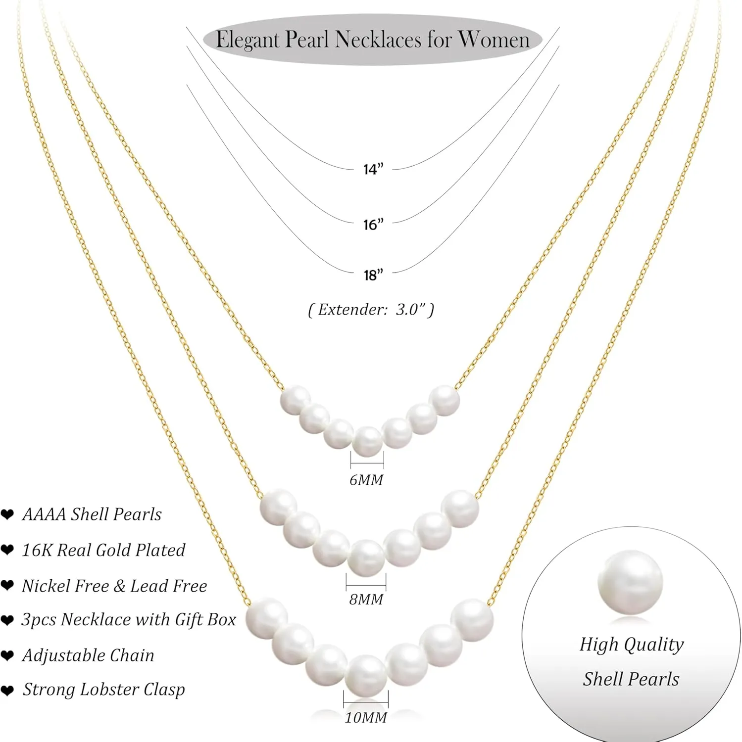Aisansty Dainty Layered Choker Necklaces Handmade Coin Tube Star Pearl Pendant Multilayer Adjustable Layering Chain Gold Plated Necklaces Set for Women