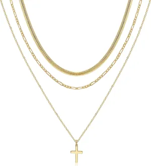 Aisansty Dainty Layered Choker Necklaces Handmade Coin Tube Star Pearl Pendant Multilayer Adjustable Layering Chain Gold Plated Necklaces Set for Women