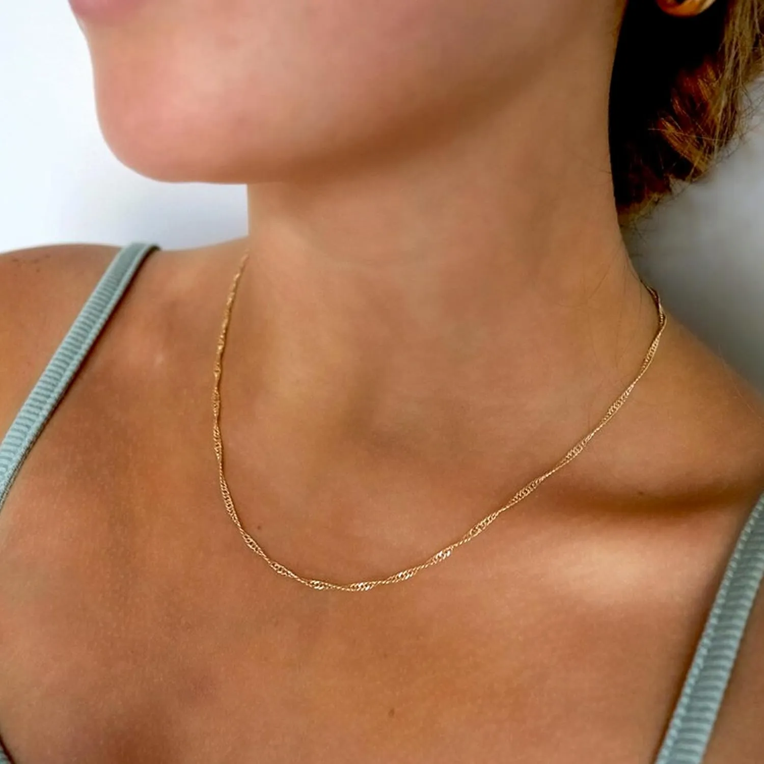 Aisansty Dainty Layered Choker Necklaces Handmade Coin Tube Star Pearl Pendant Multilayer Adjustable Layering Chain Gold Plated Necklaces Set for Women