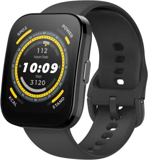 Amazfit Bip 5 Smart Watch 46mm, GPS, Amazon Alexa Built-in, Bluetooth Calling, 10-Day Battery, Heart-Rate & VO2 Max, Sleep Health Monitoring, AI Fitness Tracker App, for Android & iPhone, Black
