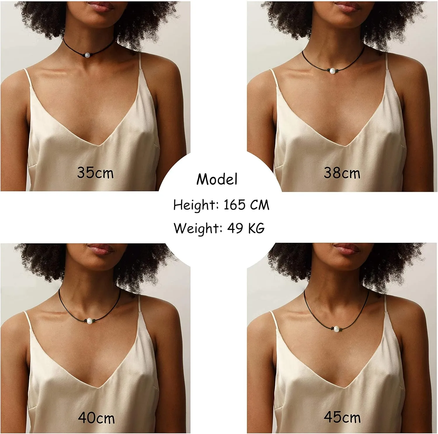 Aobei Pearl Handmade Single Cultured Freshwater Pearl Choker Necklace for Women Genuine Leather Jewelry Glaze Ball Necklace Gift for Her