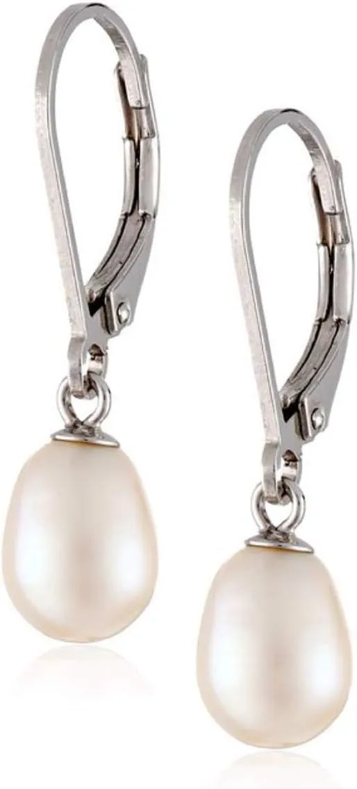Authentic 925 Sterling Silver AAA Grade Natural White Freshwater Pearl Stud Earrings or Drop Earrings Tarnish Resistant Hypoallergenic Nickel Free Women Jewelry