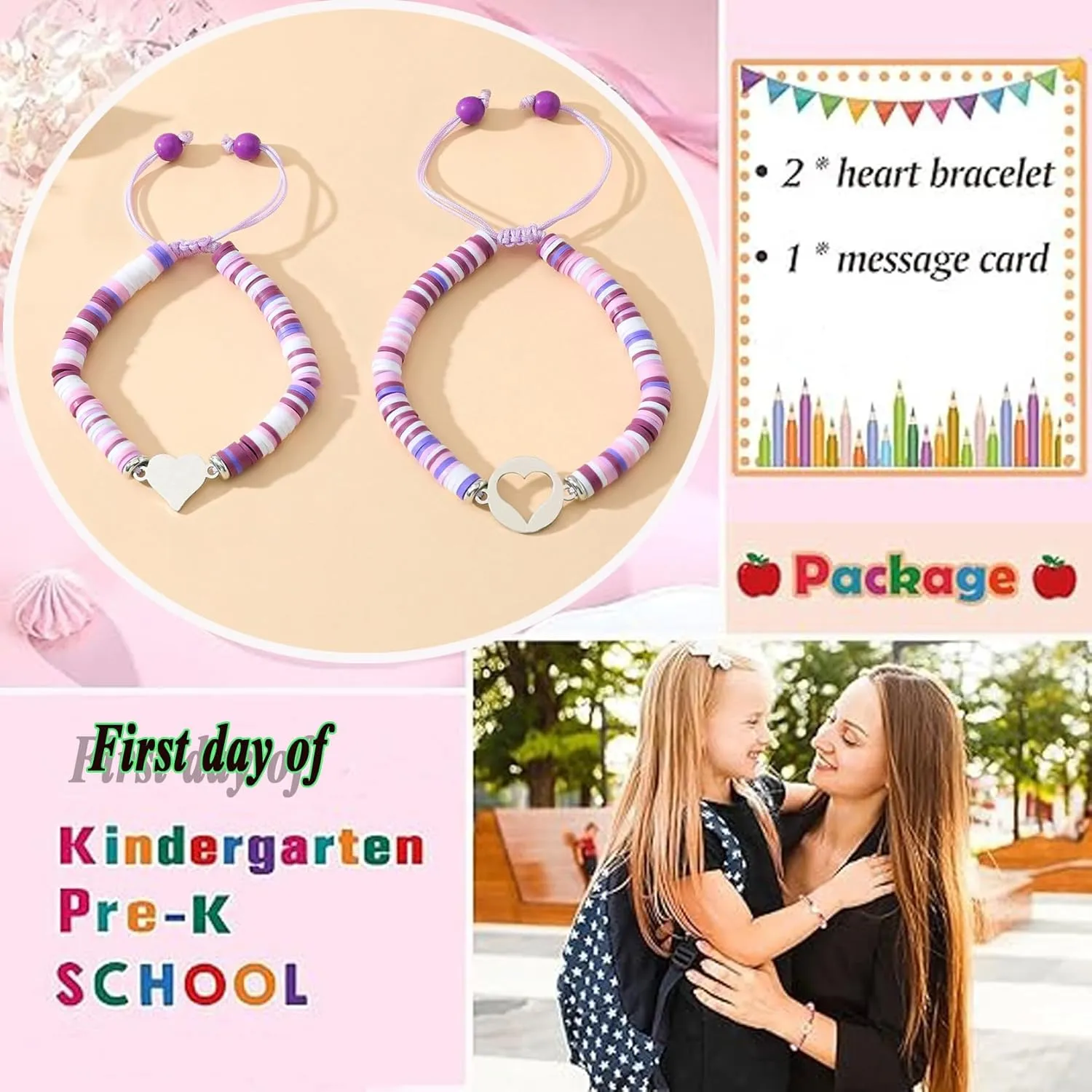 Back To School Matching Bracelets Back to School Bracelet Adjustable Bracelets Jewelry