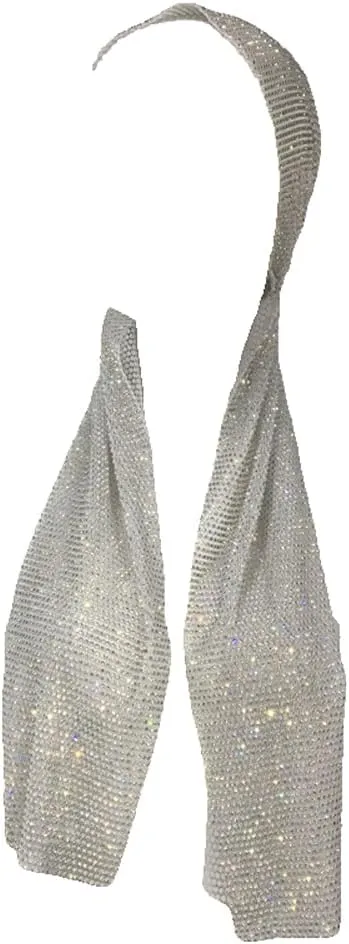 BaronHong Mesh Headwraps Glitter Rhinestone Hairbands Elastic Crystal Turban Nightclub Rave Party Scarf Sparkle Jewelry