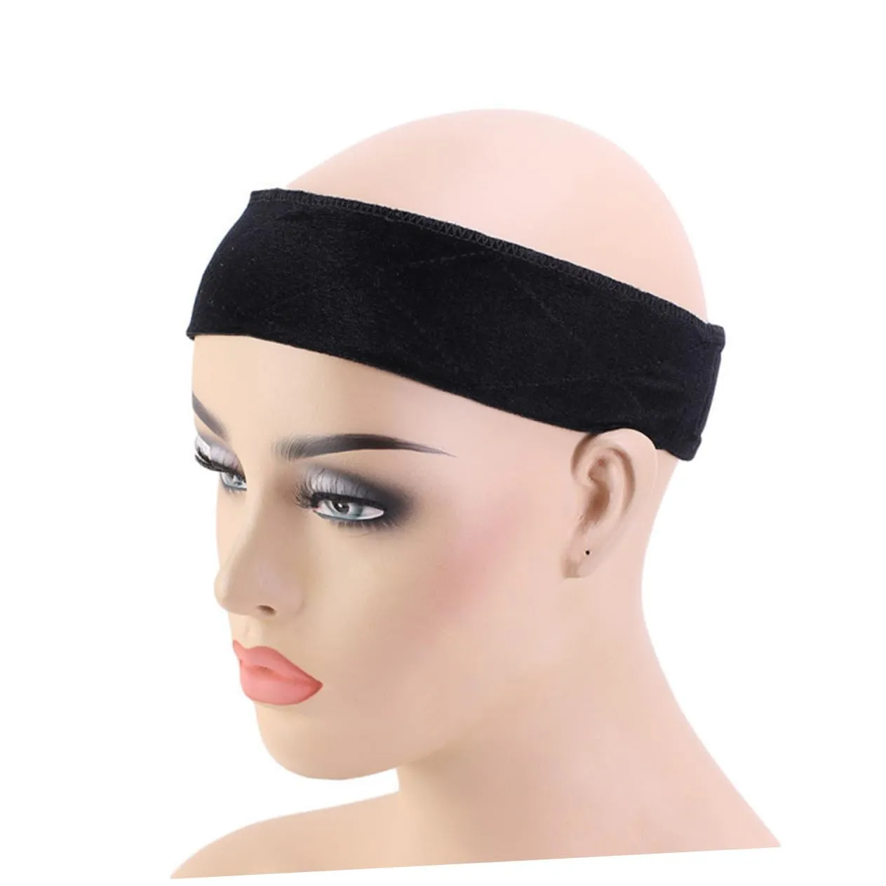 Beaupretty Wig Headband Fixation Strap Soft Velvet for Straight Curly Hair