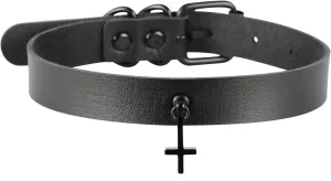 Black Choker Goth Necklace Pu Leather Choker Necklace for Women With Pendant Punk Emo Jewelry Gothic Collar Adjustable