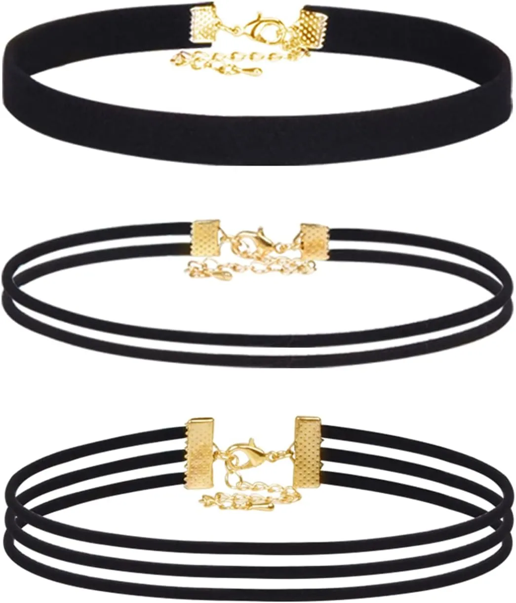 Black Velvet Necklace Classic Necklace (3 pieces)