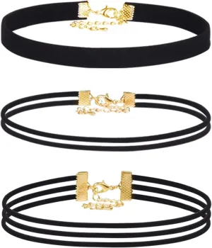 Black Velvet Necklace Classic Necklace (3 pieces)