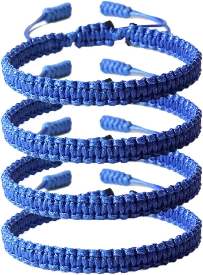 Blue Leader 4PCS Blue Friendship Bracelets, Blue Bracelets for Women, Blue Friendship Bracelets for Women, Blue Friendship Bracelet Kit.