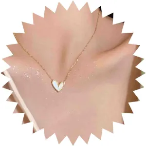 Boho Mother Of Pearl Pendant Necklace Pearl Shell Heart Necklaces Love Heart Necklace Gold Hearts Choker Necklaces Jewlery for Women