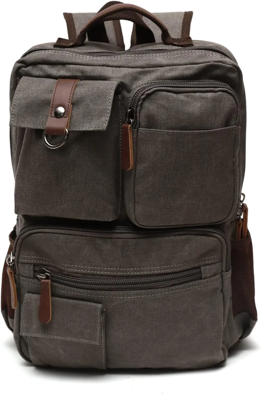 Canvas Vintage Message Travel Bag Rucksack Laptop Backpack,220807-Gery