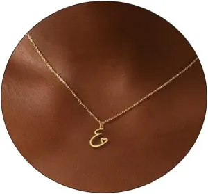 CAROVO Initial Necklaces for Women, Dainty 14K Gold/Silver Letter Pendant Necklace Trendy Simple Cute Necklaces Monogram Name Choker Necklace Jewelry Gift