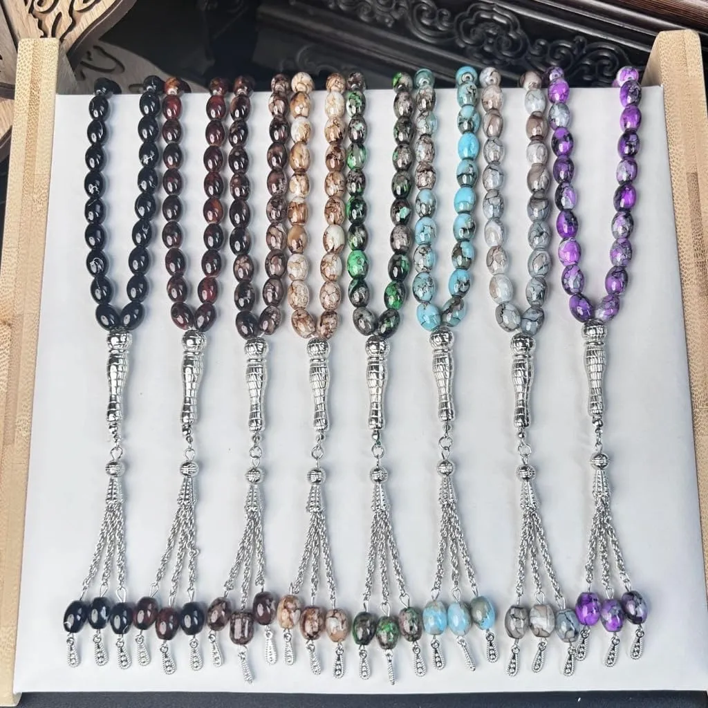 Catholic Glass Bead Rosary Bracelets Elegant Religious Chain Prayer Jewelry for Womens Baptisms