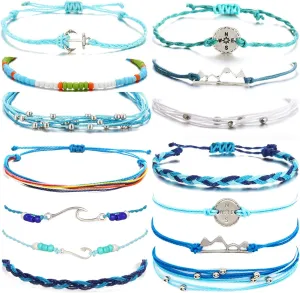choice of all Friendship Bracelets for Women Boho Surfer Bracelets Sunflower Friendship String Bracelet Beach Vacation Jewelry Summer Stuff Birthday Gifts for Friend Sister