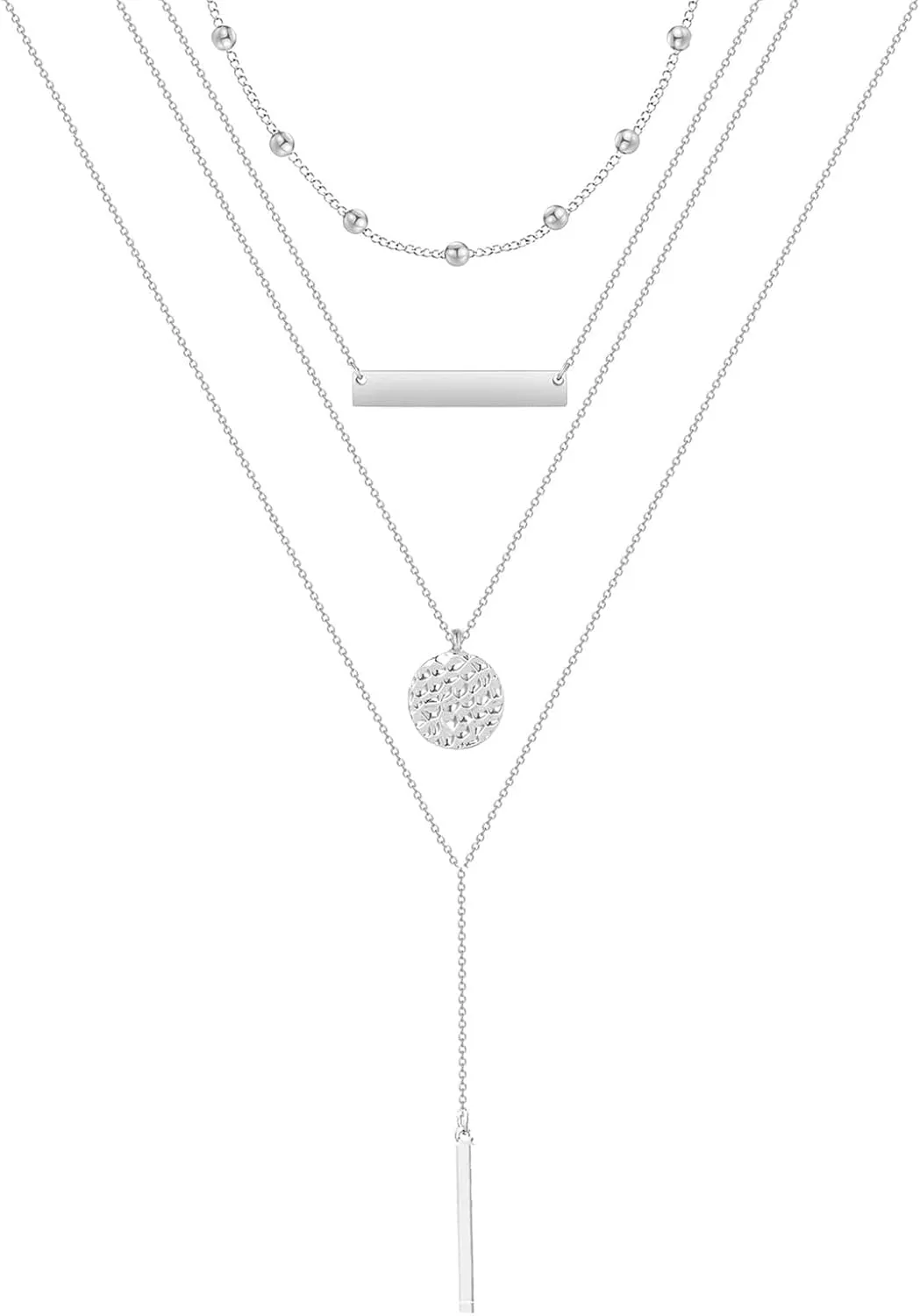 choice of all Layered Necklaces for Women Gold Layered Choker Necklaces for Teen Girls Dainty Multilayer Disc Necklace
