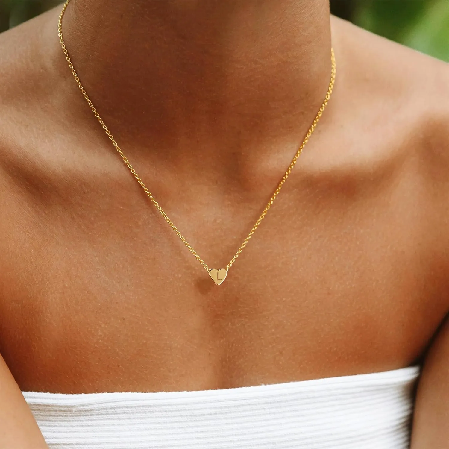 Choistily Layered Gold Initial Necklace for Women Personalized Bow Letter Pendant Stackable Jewelry Gift