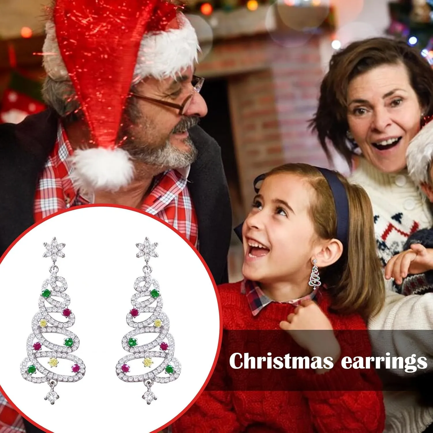 Christmas Earrings for Women Stocking Stuffers Christmas Tree Cake Earrings Jingle Bell Snowman Snowflake Bow Candy Cane Gingerbread Reindeer Penguin Earrings Holiday Earrings Xmas Earrings Christmas Gifts