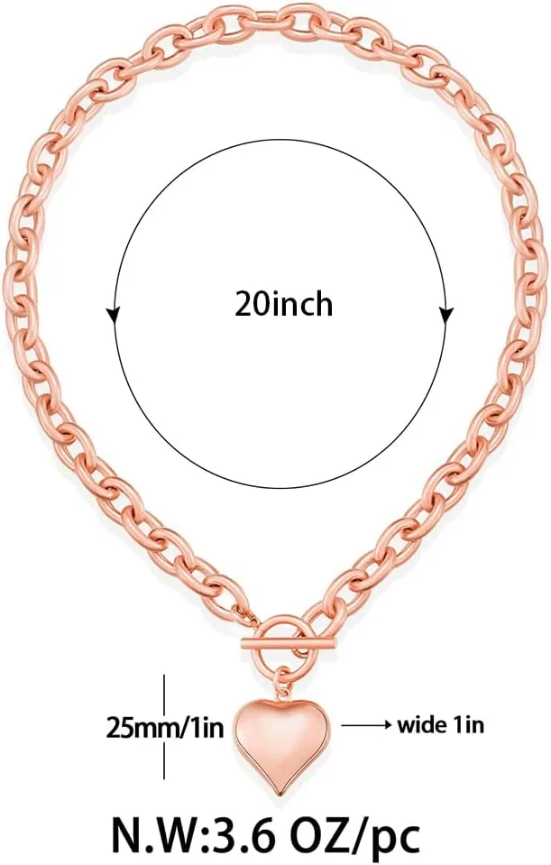 Chunky Gold Pendant Necklaces For Women Gold Chain links With Sun Heart Lion Conch Shell Charms Summer Necklaces Beach Jewelry Gift