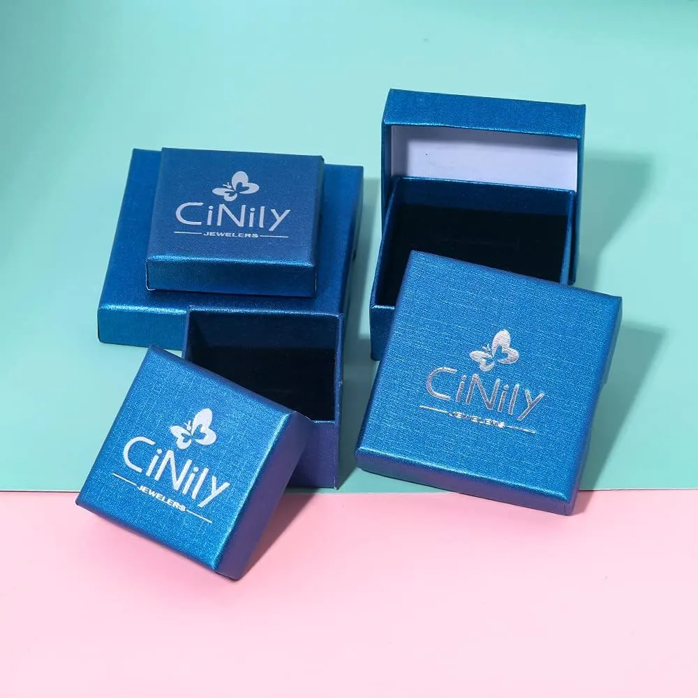 CiNily Rectangular-cut Drop Dangle Earrings for Women Hypoallergenic, Multi-color Cubic Zirconia Earrings Diamond Dangle Earrings Jewelry Gifts for Mothers Day 14K White Gold