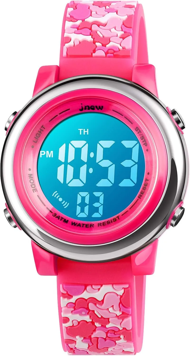 cofuo Kids Digital Sport Waterproof Watch for Girls Boys, Kid Sports Outdoor LED Electrical Watches with Luminous Alarm Stopwatch Child Wristwatch 3-12 Years