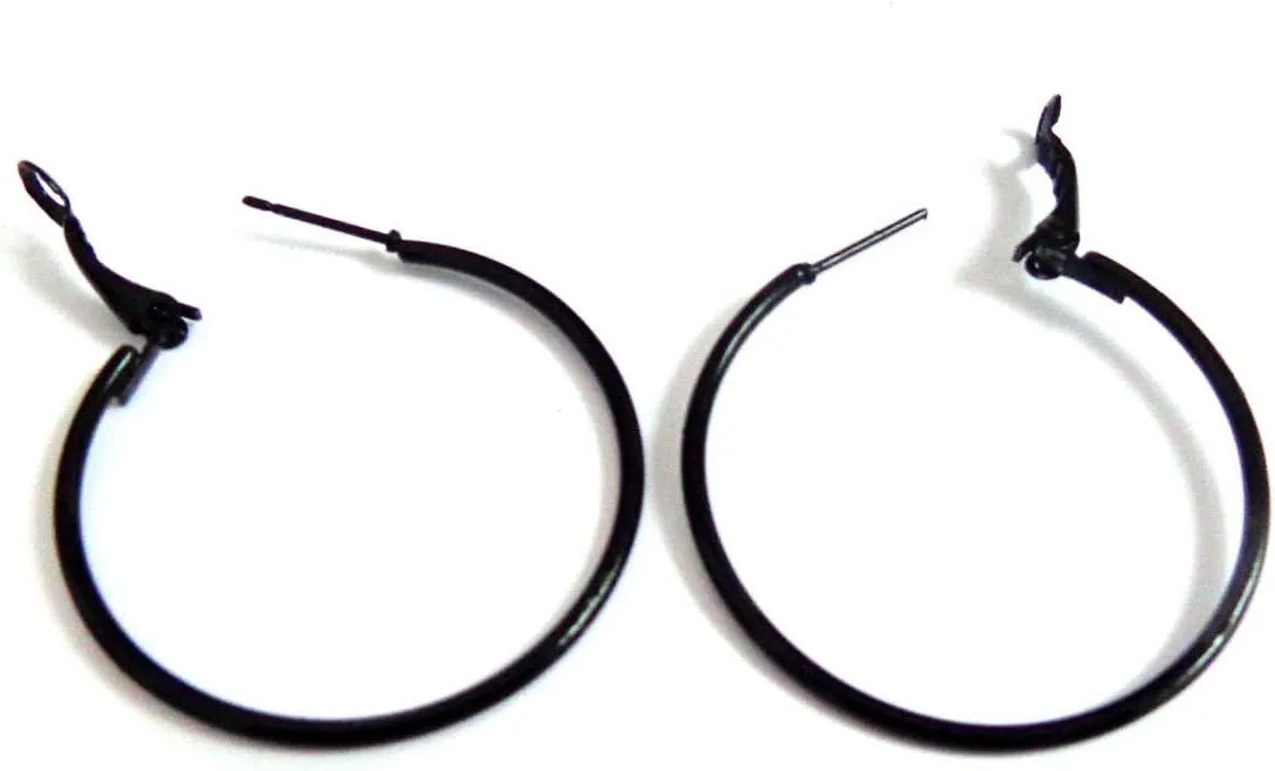 Color Hoop Earrings Simple Thin Hoop Earrings 1 Inch Hoop Earrings