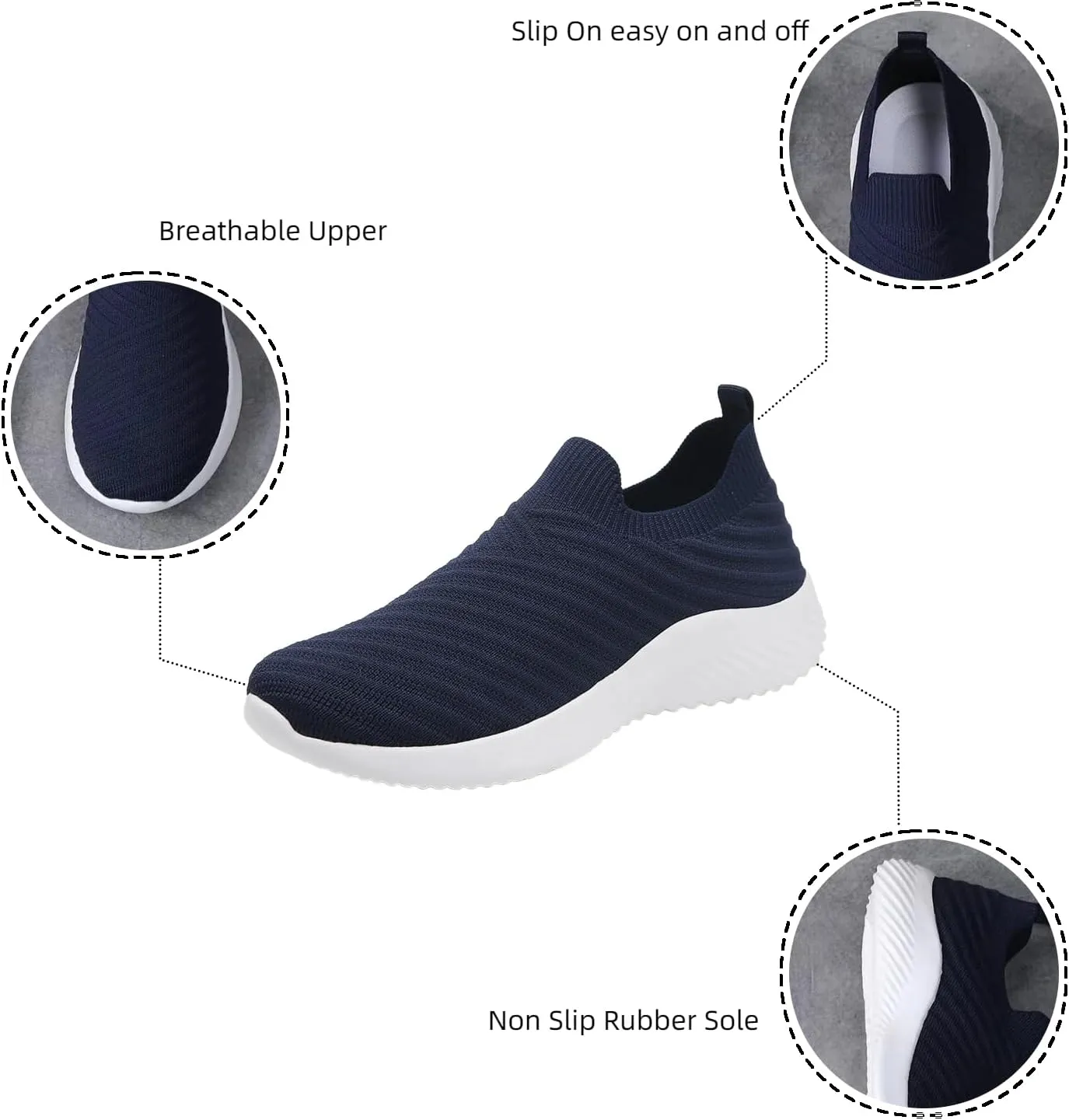 Comfortwear Ortho Shoes for Women Knit Mesh Running Sneakers Lightweight Comfort Mesh Breathable Travel Sports Shoes