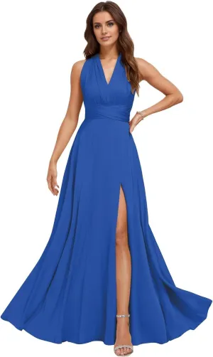 Convertible Bridesmaid Dresses,Satin Infinity Dress with Bandeau Long Multiway Formal Dress TS073