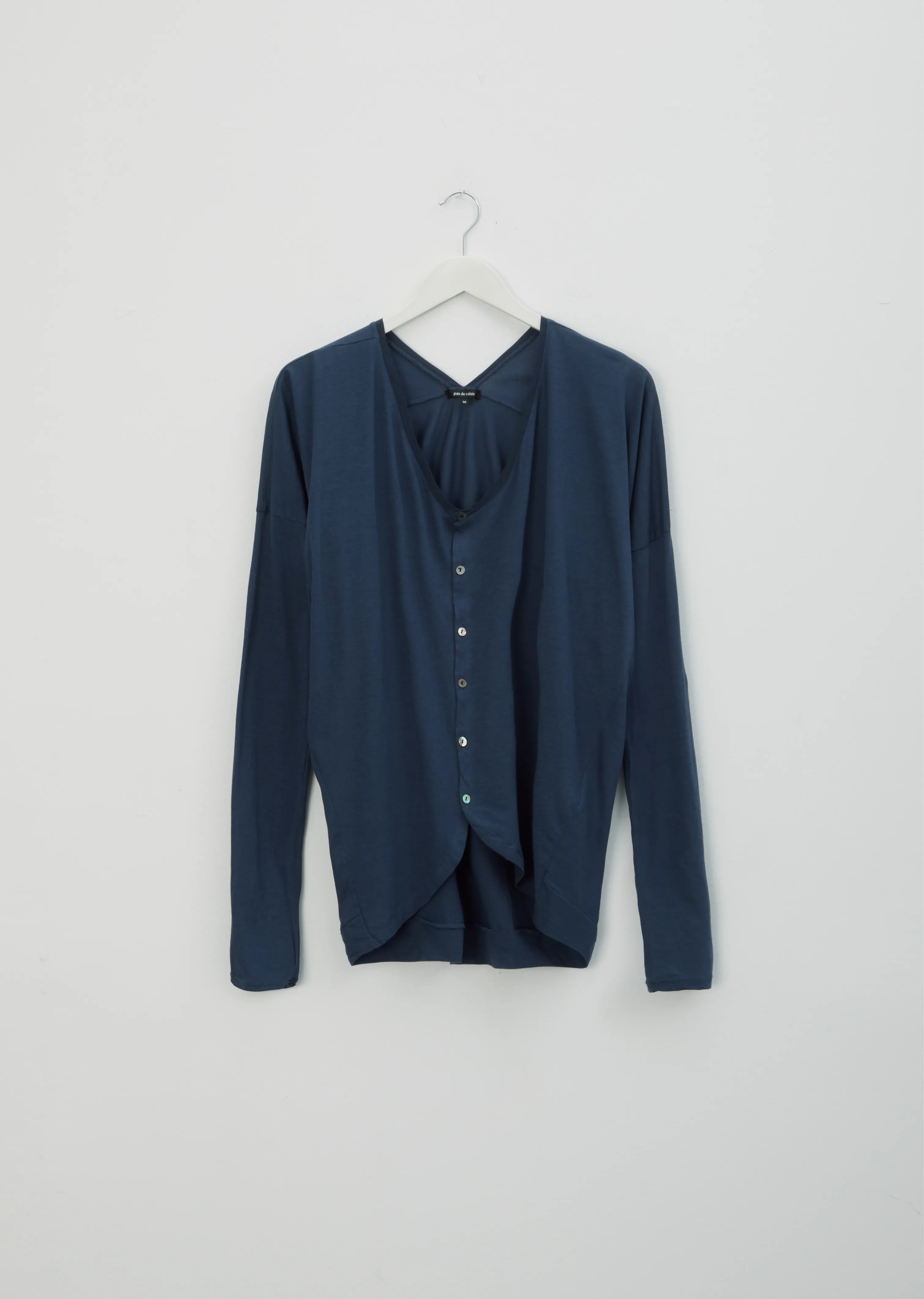 Cotton Cardigan Top — Blue