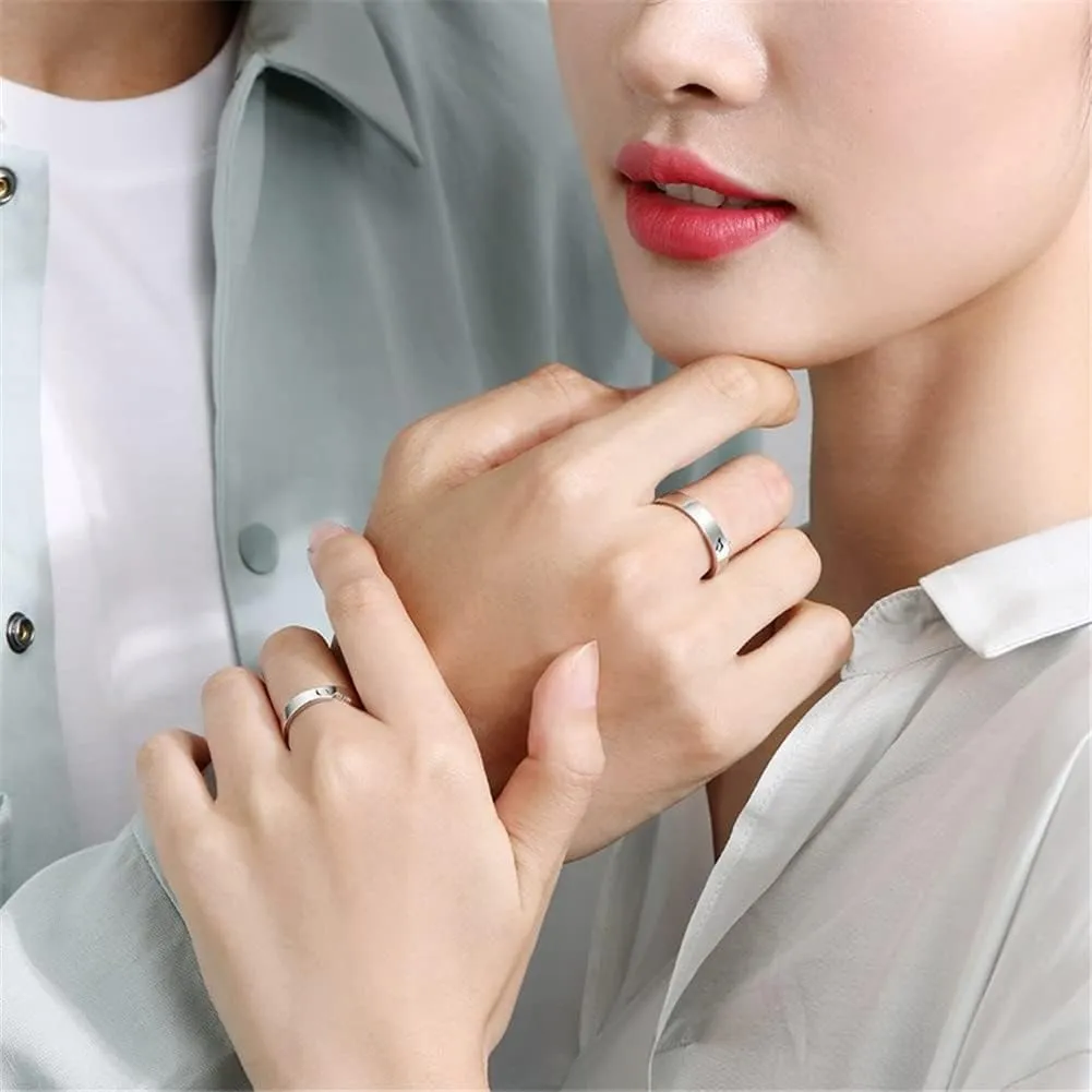 Couple Rings Set Promise Rings for Couples BFF Best Friends Rings for 2 Wedding Engagement His Hers Rings for Women Men Jewelry Gift