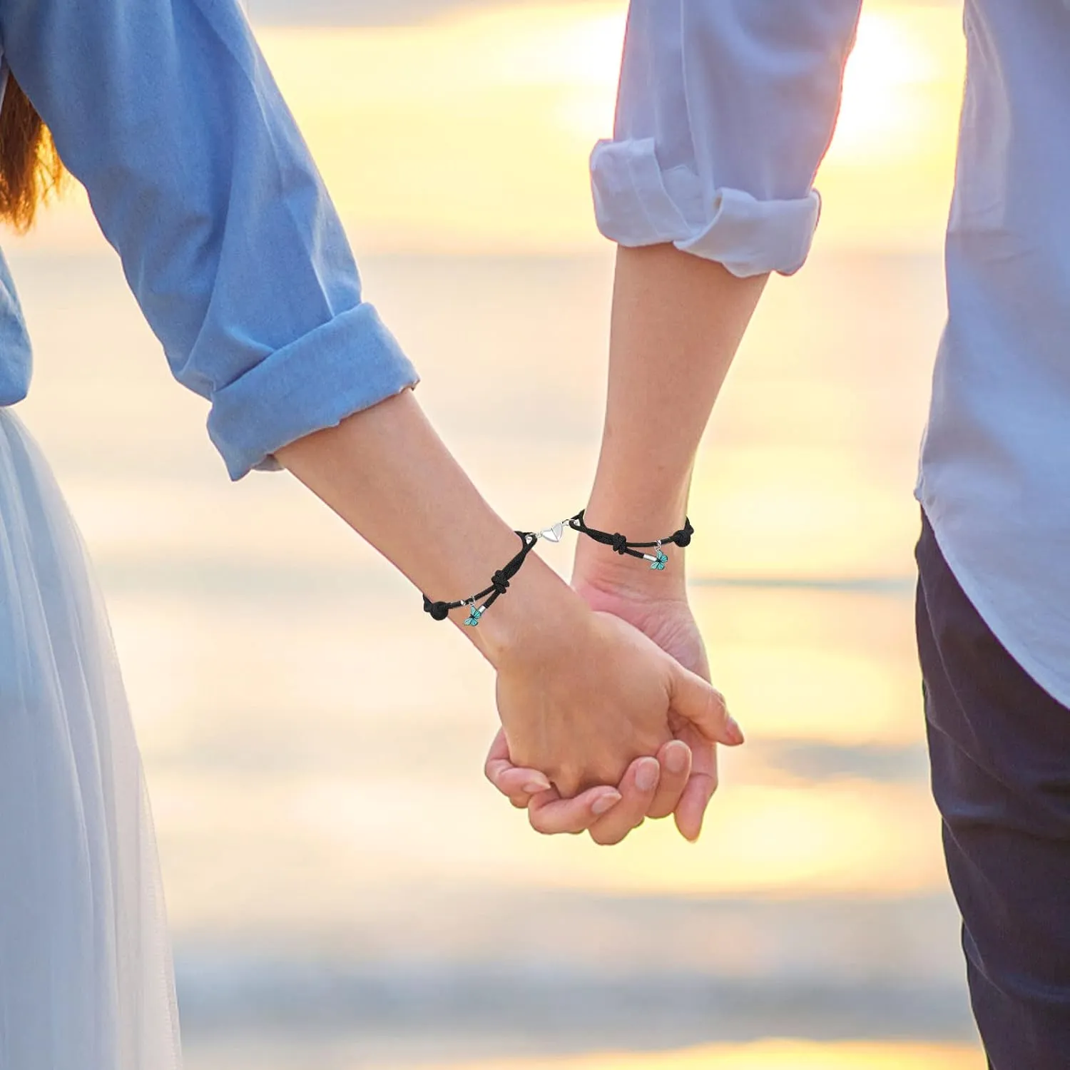 Couples Bracelets Matching Bracelets for Couples Jewelry Gifts for Girlfriend Boyfriend Best Friend Love Bracelet for Women Men Friendship Bracelets Birthday Christmas Gift