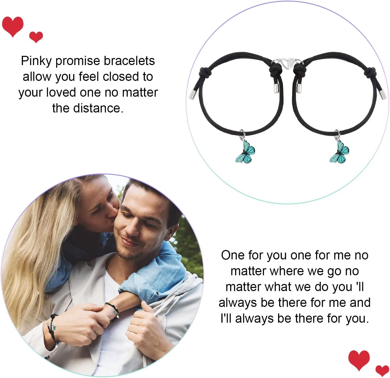 Couples Bracelets Matching Bracelets for Couples Jewelry Gifts for Girlfriend Boyfriend Best Friend Love Bracelet for Women Men Friendship Bracelets Birthday Christmas Gift